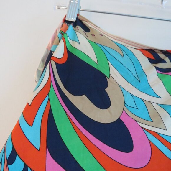 TRINA TURK Multicolor Retro Stretch Swim Cover Up Tie Skirt Vacation Resort Sz S - Picture 5 of 15